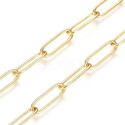 3.28 Feet Soldered Brass Paperclip Chains X-CHC-D025-03G-1