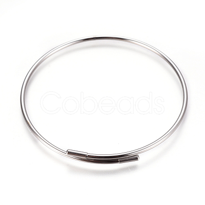 Non-Tarnish Adjustable 304 Stainless Steel Bangles Making MAK-F227-33-P-1