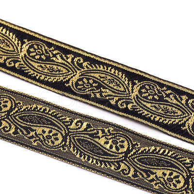 Ethnic Style Embroidery Polyester Ribbons OCOR-WH0066-14-1