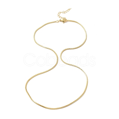 Brass Wheat Chain Necklace NJEW-R260-03G-1