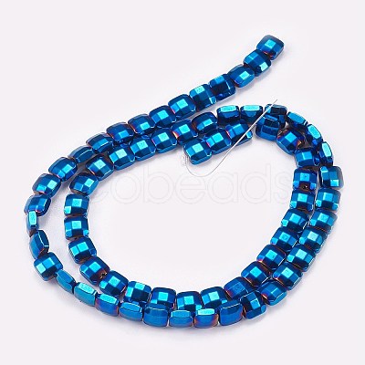 Electroplated Non-magnetic Synthetic Hematite Beads Strands G-P367-C06-1