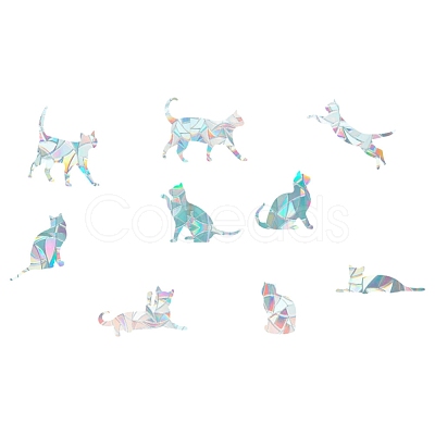 Rectangle with Cat Pattern PVC Wall Stickers CF-TAC0001-12-1