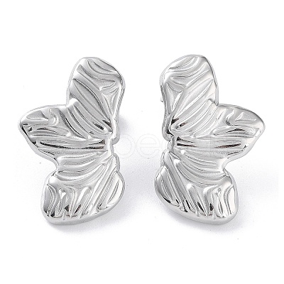 Non-Tarnish 304 Stainless Steel Stud Earrings EJEW-H115-02P-1