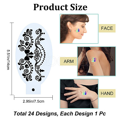 Plastic Face Paint Stencils DIY-WH0304-582C-1