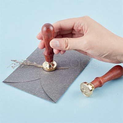 DIY Wood Wax Seal Stamp AJEW-WH0131-274-1