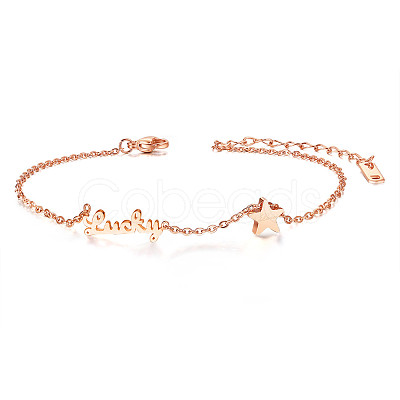 SHEGRACE Titanium Steel Link Anklets JA184A-1