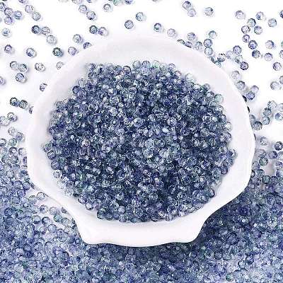 Baking Paint Electroplate Transparent Glass Seed Beads SEED-N006-07M-1