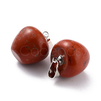 Natural Red Jasper Pendants G-Z022-01L-1