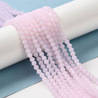 Imitation Jade Frosted Glass Bead Strands X1-GLAA-F029-JM4mm-B02-1