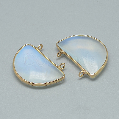 Opalite Semi Circle Pendants G-Q972-16-1