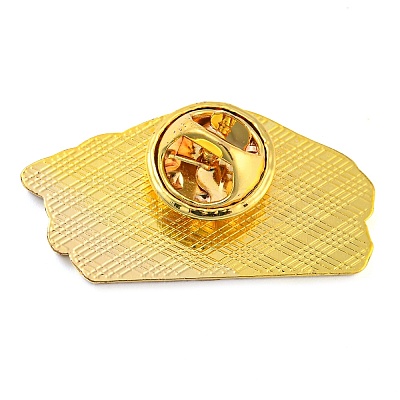 Golden Zinc Alloy Brooches JEWB-Z015-01C-1