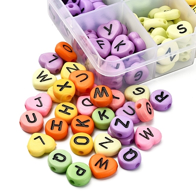 200Pcs 10 Colors Opaque Acrylic Beads SACR-YW0001-43-1