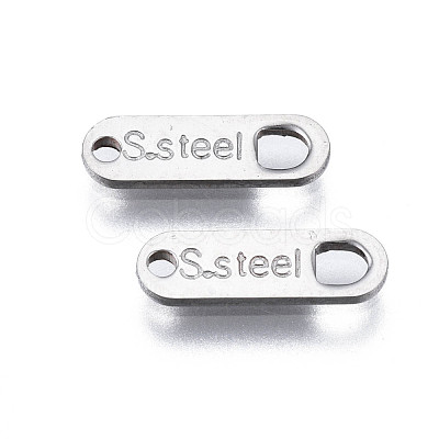 Tarnish Resistant 201 Stainless Steel Chain Tags STAS-N095-027-1