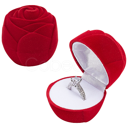 Rose Velet Jewelry Boxes CON-WH0092-63B-1