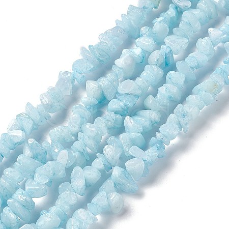 Natural White Jade Chip Beads Strands X-G-G905-02-1