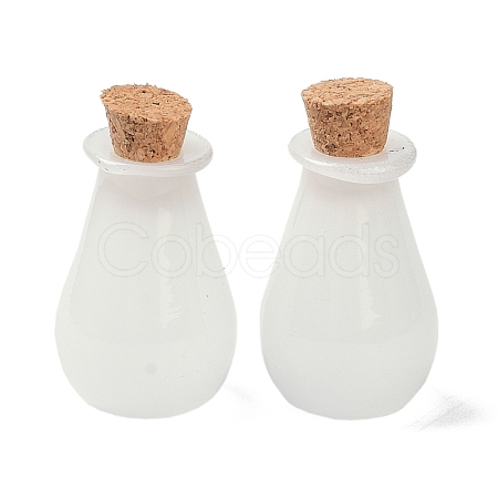 Glass Cork Bottles Ornament AJEW-O032-02J-1