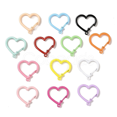 Spray Painted Alloy Key Snap Hook Clasps for Keychains X-FIND-L016-03-1