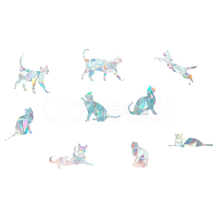 Rectangle with Cat Pattern PVC Wall Stickers CF-TAC0001-12-1