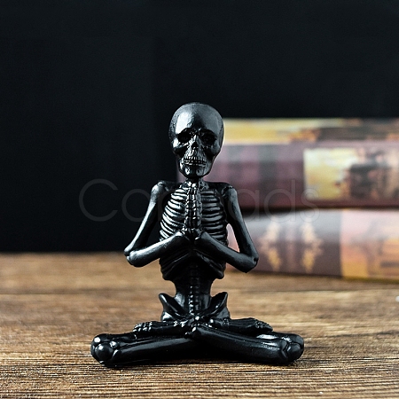 Resin Yoga Skeleton Figurines PW-WG32223-03-1