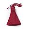 Polyester Tassel Big Pendants, Ice Silk Tassel, FireBrick, 50~57x12mm