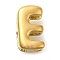 Ion Plating(IP) 304 Stainless Steel Slide Charms, Real 14K Gold Plated, Letter E, 8.5x5.5x4mm, Hole: 3.5x1.5mm