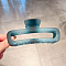 Rectangle Plastic Claw Hair Clips, Hair Accessories for Women & Girls, Teal, 130mm