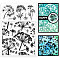 Custom Summer Theme PVC Plastic Clear Stamps, for DIY Scrapbooking, Photo Album Decorative, Cards Making, Flower, 160x110mm