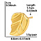 304 Stainless Steel Leaf Stud Earrings for Women, Golden