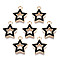 Alloy Enamel Pendants, Star, Light Gold, Black, 16x14x2mm, Hole: 1.6mm