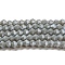 Opaque Solid Color Electroplate Glass Beads Strands, Pearl Luster Plated, Faceted, Bicone, Gray, 4x4mm, Hole: 0.8mm, about 82~85pcs/strand, 12.01~12.2 inch(30.5~31cm)