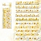 20Pcs Flower PET Self-Adhesive Stickers, for DIY Photo Album Diary Scrapbook Decoration, Yellow, 165x30mm