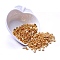 Brass Spacer Beads, Long-Lasting Plated, Flat Round, Golden, 1/8 inch(4mm)