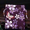 Chinese Style Rectangle Cloth Printed Drawstring Gift Bags, Storage Bags, Flower, 15x12cm