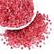 6/0 Transparent Inside Colours Glass Seed Beads, Triangle, Red, 3.5x3.5x3.5mm, Hole: 0.9mm, about 4500pcs/pound