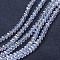 Electroplate Glass Beads Strands, AB Color Plated, Faceted, Rondelle, Clear AB, 4x3mm, Hole: 0.4mm, about 113~115pcs/strand, 16.14~16.34 inch(41~41.5cm)