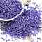 Baking Paint Silver Lined Glass Seed Beads, Cylinder, Mauve, 1.6x1.3mm, Hole: 0.8mm, about 60000pcs/pound