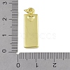 Brass Micro Pave Clear Cubic Zirconia Pendants KK-P266-06G-Q-3