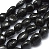 Natural Black Tourmaline Beads Strands X-G-O186-B-07-2