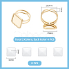 Unicraftale DIY Blank Square 304 Stainless Steel Open Cuff Ring Making Kit DIY-UN0055-82-3