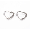 Long-Lasting Plated 304 Stainless Steel Wire Wrapped Hoop Earrings EJEW-D250-01A-P-1