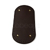 Oval PU Leather Knitting Crochet Bags Nail Bottom Shaper Pad PURS-WH0001-63C-2