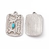 Synthetic Turquoise Pendants PALLOY-D013-12AS-2