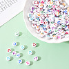 White Opaque Acrylic Beads MACR-YW0001-20C-6