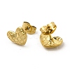 Ion Plating(IP) 304 Stainless Steel Heart Stud Earrings for Women EJEW-I281-35G-2