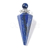 Dyed Natural Lapis Lazuli Faceted Cone Openable Perfume Bottle Big Pendants G-L524-18P-09-1