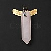 Eagle Natural Rose Quartz Pointed Pendants G-I333-04G-3