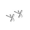 Anti-Tarnish Rhodium Plated Letter X 999 Fine Silver Stud Earrings for Women EJEW-S215-11P-1