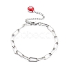 Iron Paperclip Chain Bracelets BJEW-JB0544-2