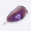 Natural Agate Big Pendants G-P305-E-S-4