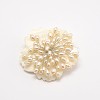 Flower Pearl Safety Brooches JEWB-O002-09-2